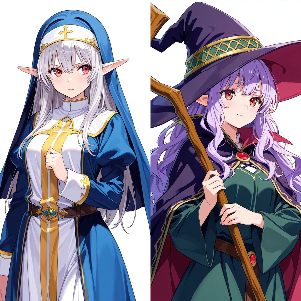 【立ち絵素材】エルフの女性/120枚【ファンタジー】