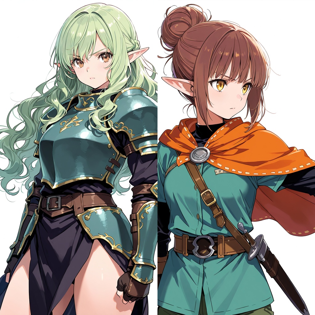 【立ち絵素材】エルフの女性/120枚【ファンタジー】