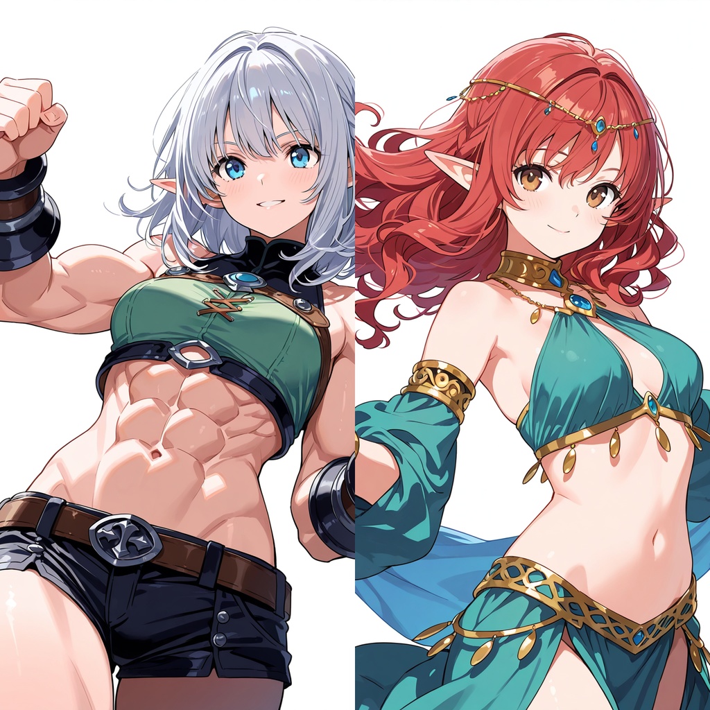 【立ち絵素材】エルフの女性/120枚【ファンタジー】