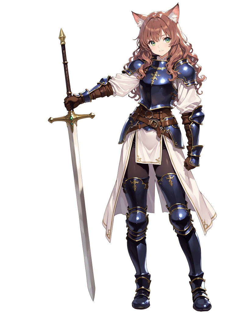 【立ち絵素材】獣人の女性重戦士/24枚【ファンタジー】