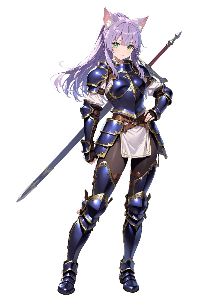 【立ち絵素材】獣人の女性重戦士/24枚【ファンタジー】