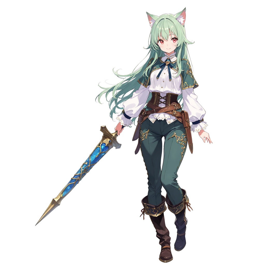 【立ち絵素材】獣人の女性軽戦士/64枚【ファンタジー】