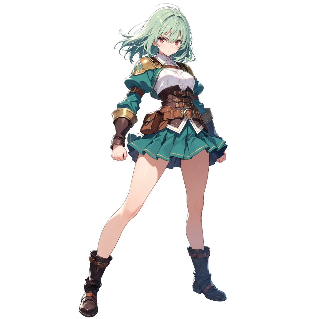 【立ち絵素材】人間の女性軽戦士/64枚【ファンタジー】