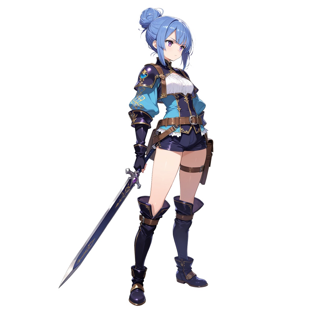 【立ち絵素材】人間の女性軽戦士/64枚【ファンタジー】