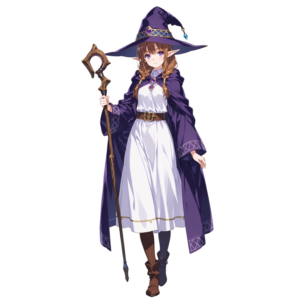 【立ち絵素材】エルフの魔法使い64枚【ファンタジー】