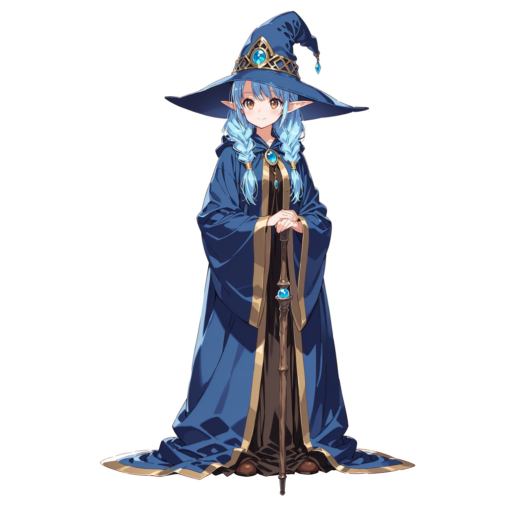 【立ち絵素材】エルフの魔法使い64枚【ファンタジー】