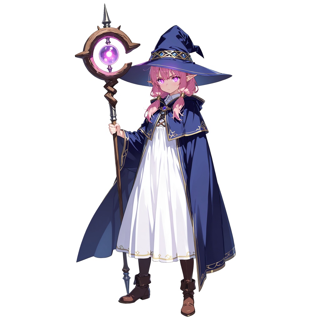 【立ち絵素材】エルフの魔法使い64枚【ファンタジー】