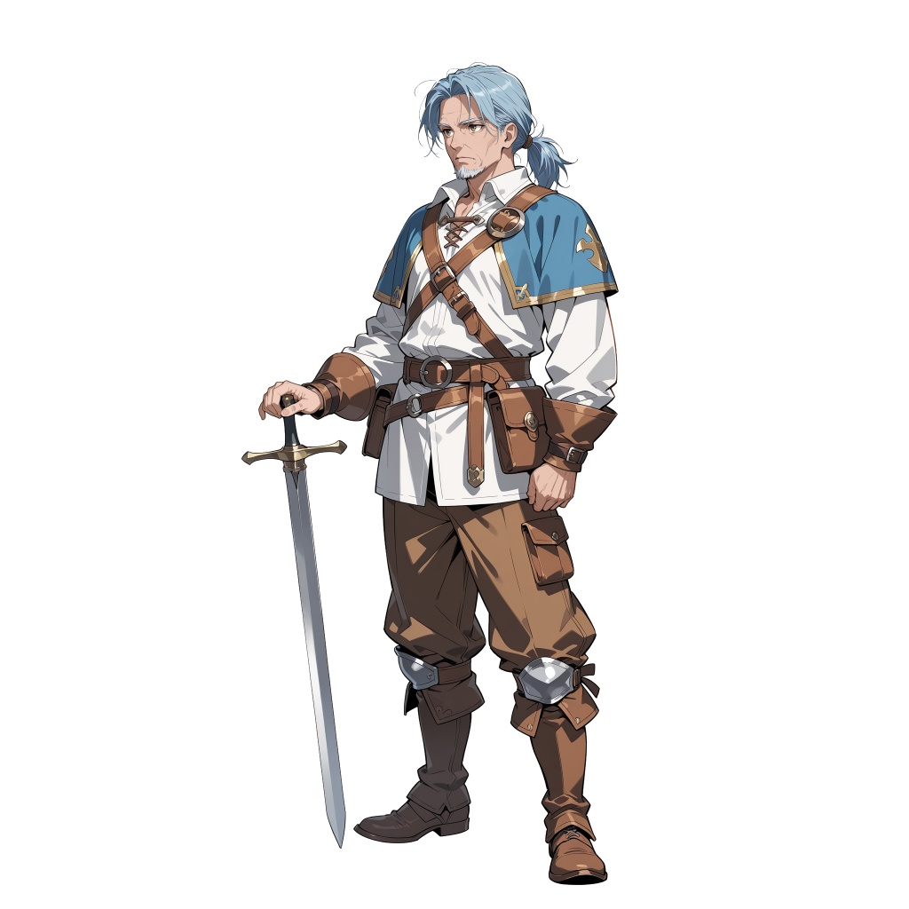 【立ち絵素材】人間の男性軽戦士/64枚【ファンタジー】