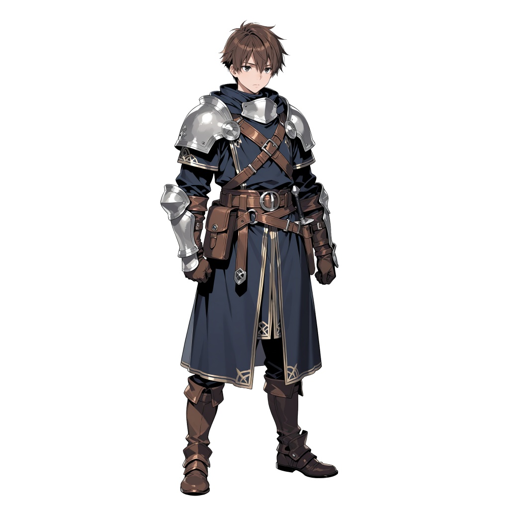 【立ち絵素材】人間の男性軽戦士/64枚【ファンタジー】