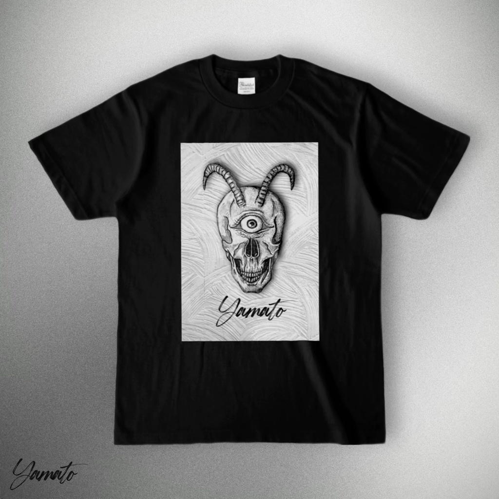 ONE EYED SKULL T-SHIRT     -    BLACK