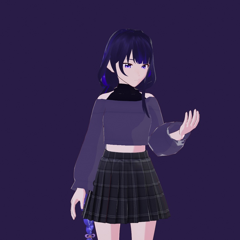 [VRoid] Gendhin Impact Raiden Shogun Hair Asset