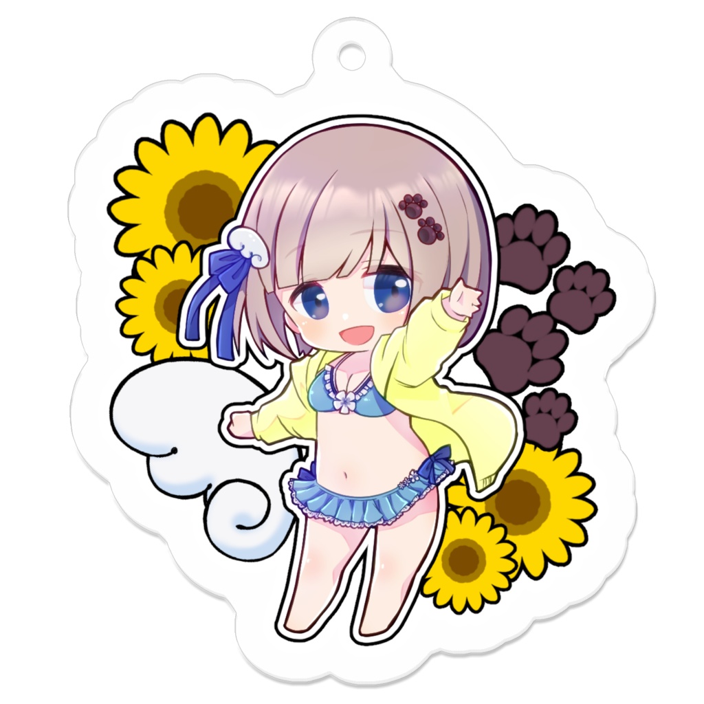 しろの夏！アクルリキーホルダー(´・ω・｀)