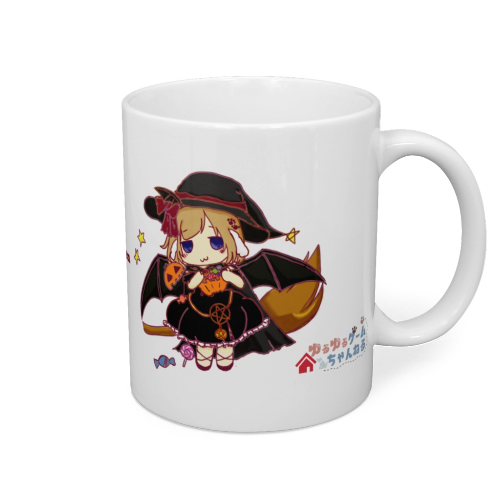 しろの丹精込めたハロウィンマグ(´・ω・｀)