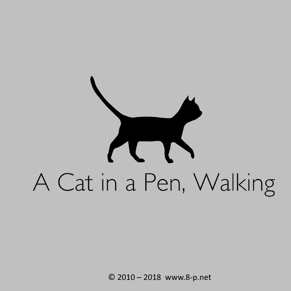 アニメーションフローティングペン / A Cat in a Pen, Walking