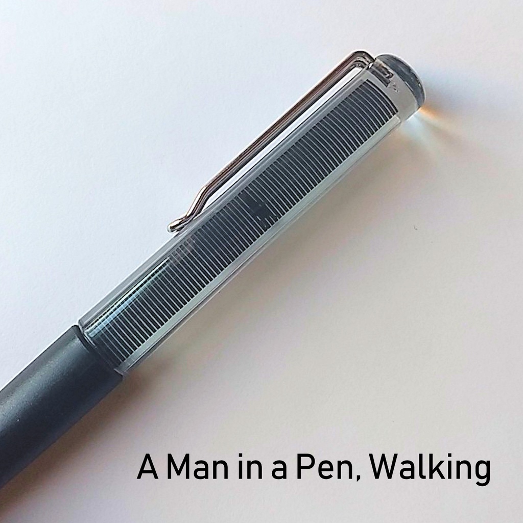 アニメーションフローティングペン / A Man in a Pen, Walking
