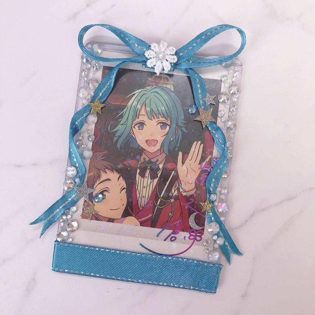 デコ 硬質ケース ブルー Teaparty Flavor Booth