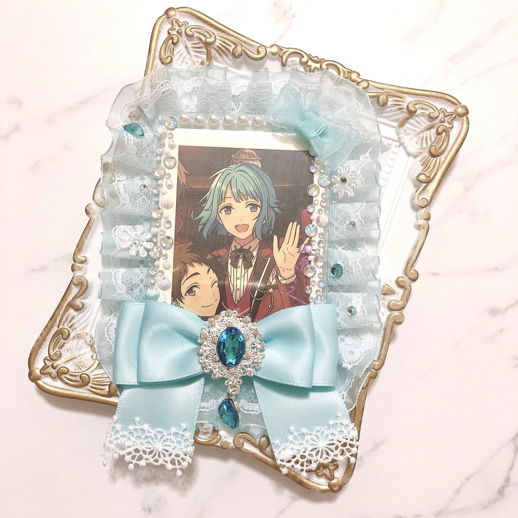 デコ硬質ケース B8 パステルブルー