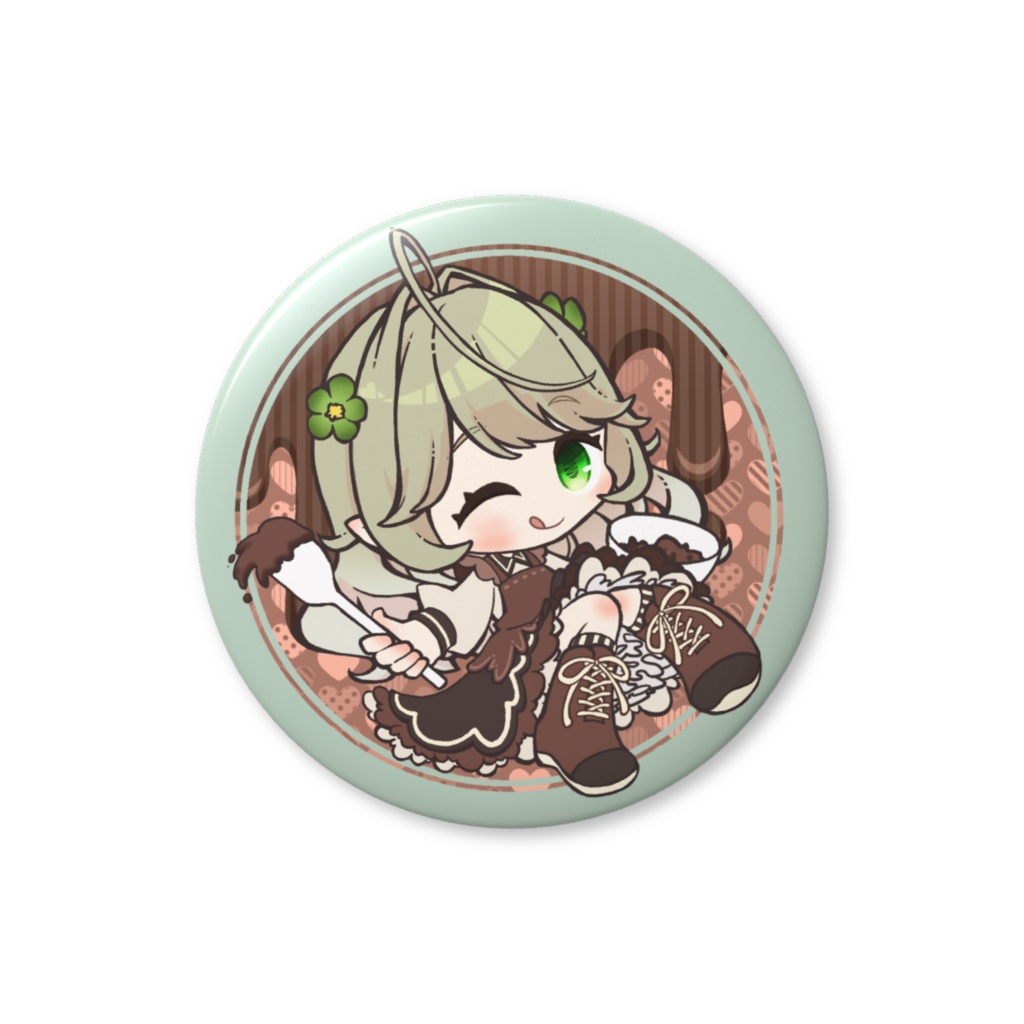 しずくのバレンタイン缶バッジ