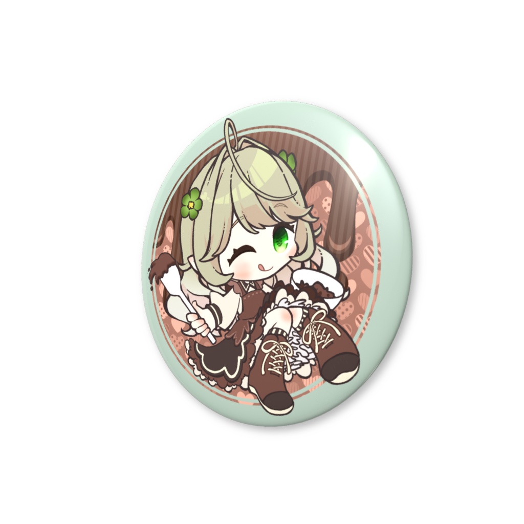 しずくのバレンタイン缶バッジ