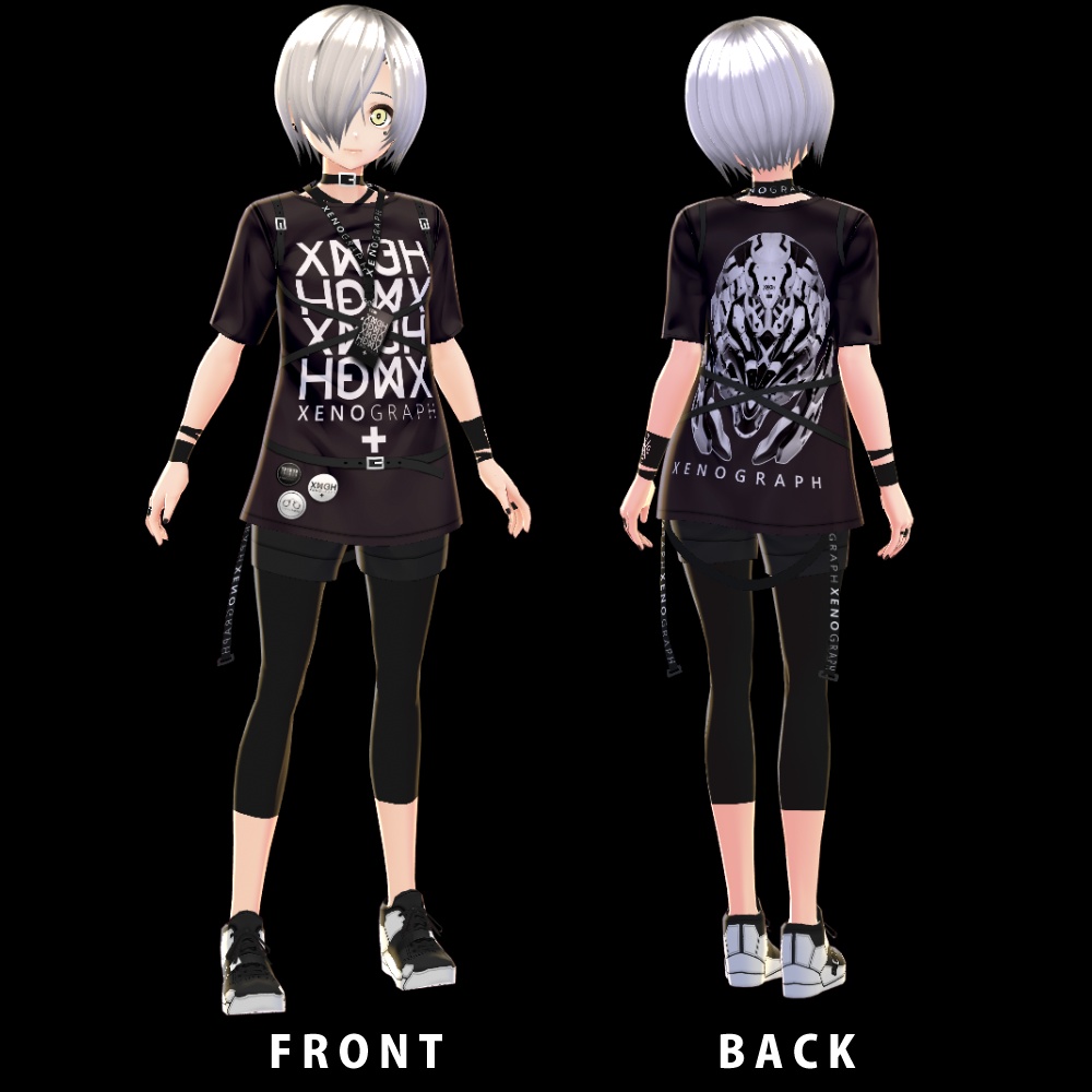 《 VRoid テクスチャ 》ストリートゴシックウェア_XENOGRAPH_01