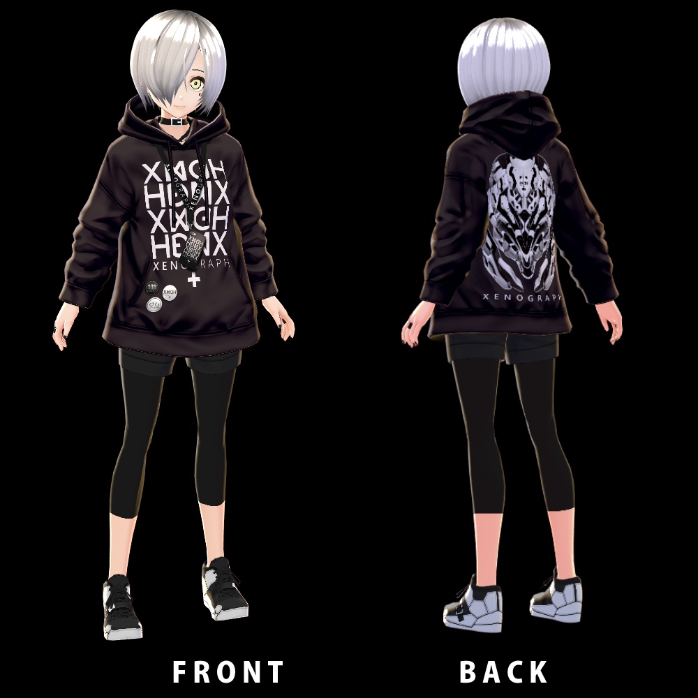 《 VRoid テクスチャ 》パーカー&MA-1_XENOGRAPH_02