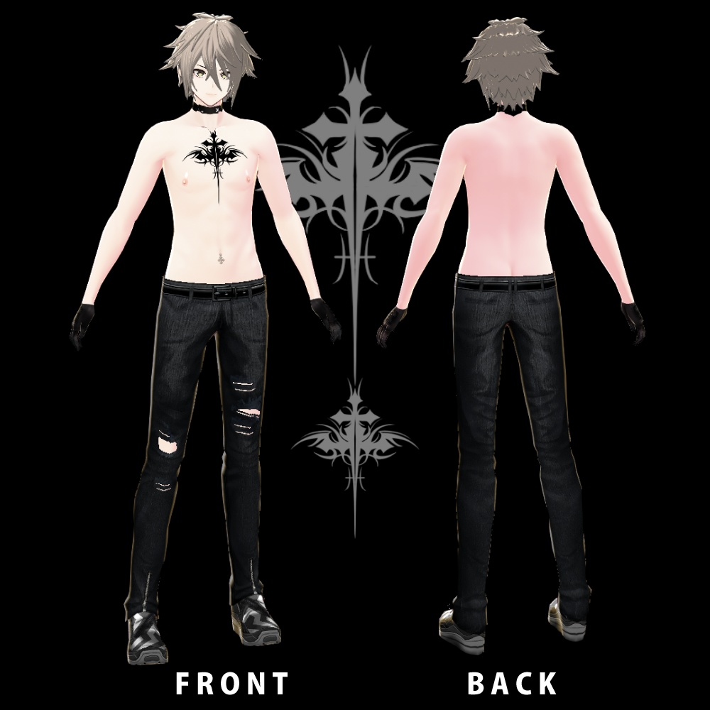 オリジナル3Dアバター《アダム&リズベット》+vroid用テクスチャ