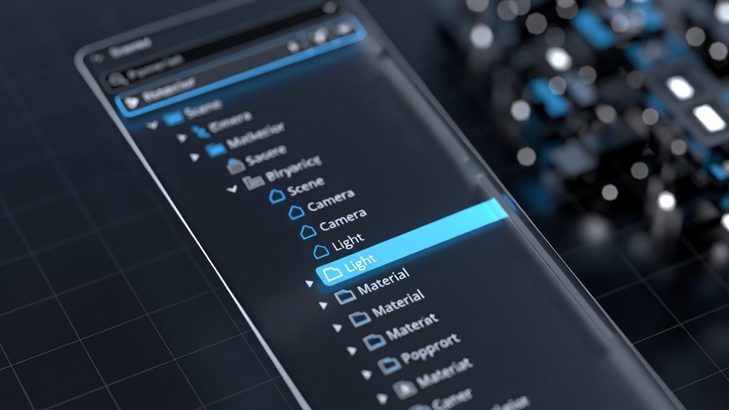 Pinpoint Outliner｜選択したオブジェクトやボーンが、Outliner上で自動で展開・表示されるようになるアドオンです。