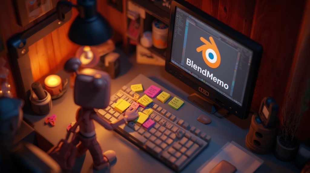 【Blenderアドオン】BlendMemo - シンプル・軽快なToDo＆メモ帳