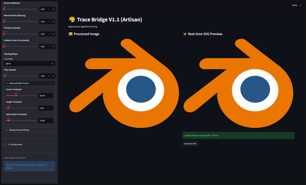 Trace Bridge Artisan - 高精度イメージトレーサー for Blender