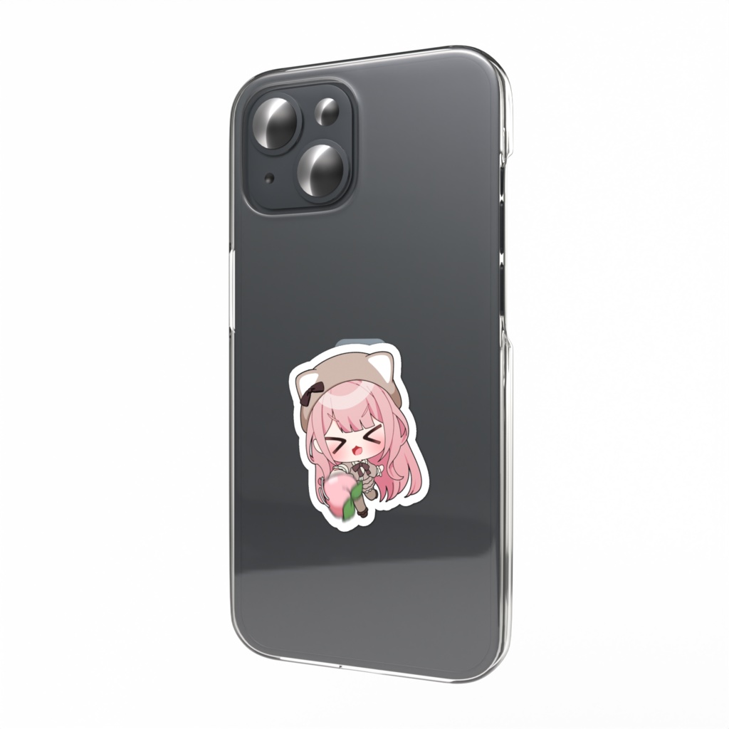 桃那のな スマホステッカー(桃)