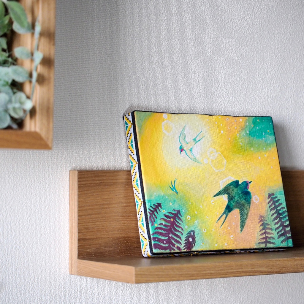 原画》旋回ツバメ《キャンバスsizeF0号》