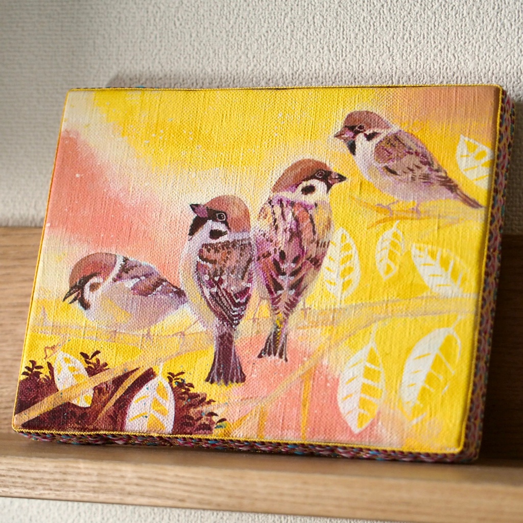 原画》すずめ!すずめ!《キャンバスsizeF0号》