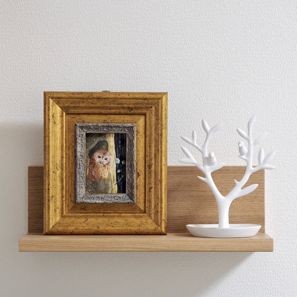 原画「うちで待ってる」イラスト・水彩画・ペン画・絵画・額入