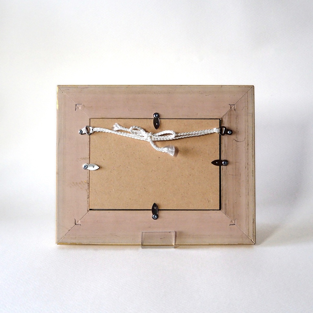 原画「くぬぎの木のシマリス」イラスト・水彩画・ペン画・額入