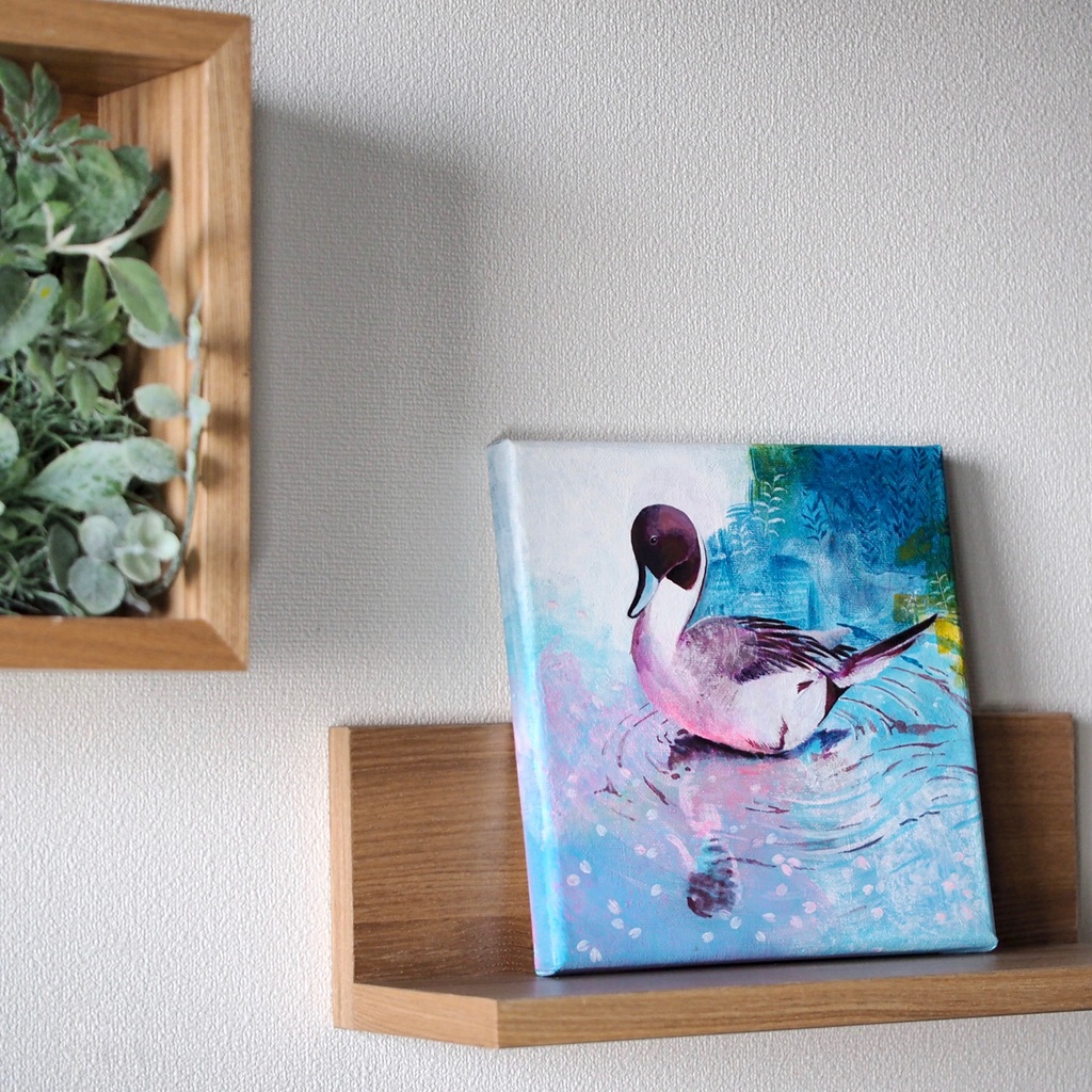 原画》旅立つ君へ贈る花《キャンバスsizeS0号》