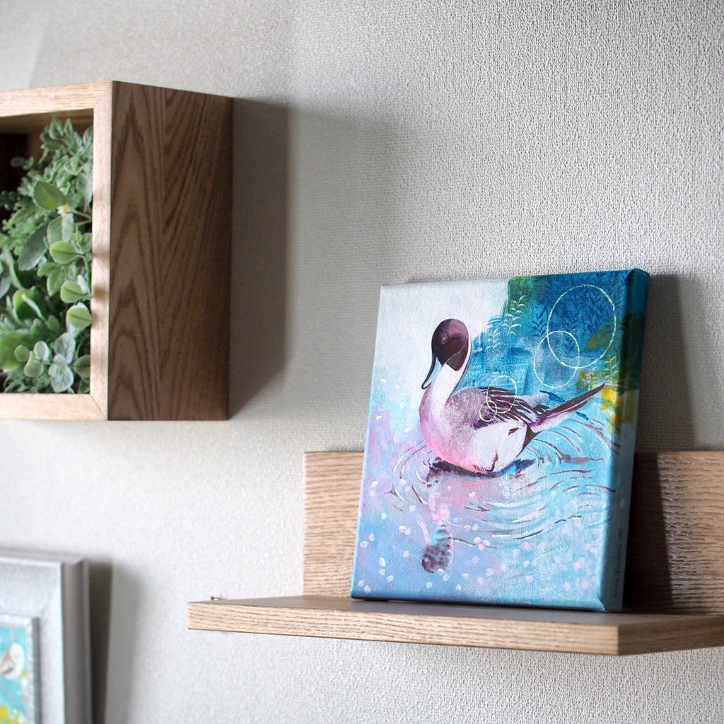 原画》旅立つ君へ贈る花《キャンバスsizeS0号》