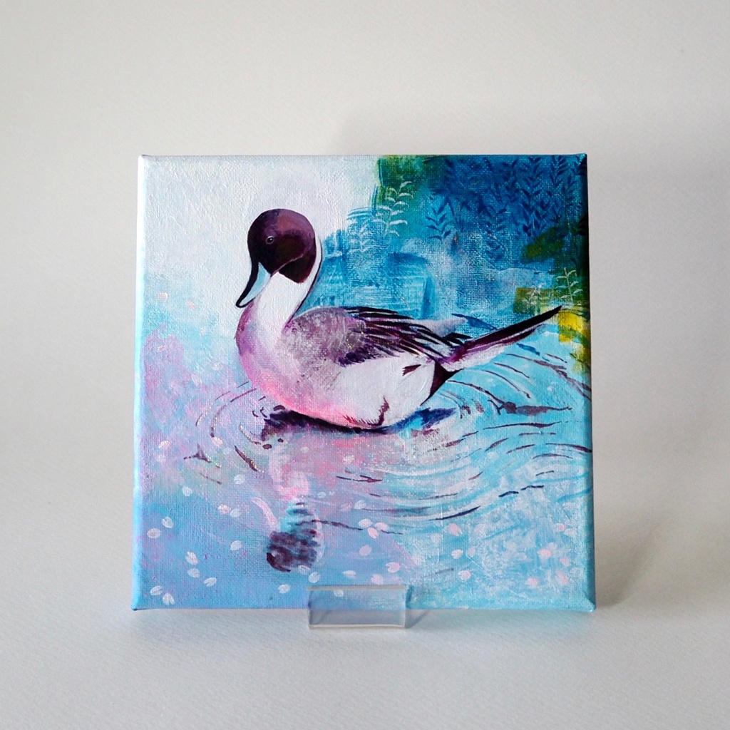 原画》旅立つ君へ贈る花《キャンバスsizeS0号》