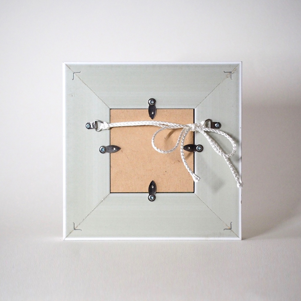 原画「シマエナガの道案内」イラスト・水彩画・ペン画・ミニ額入