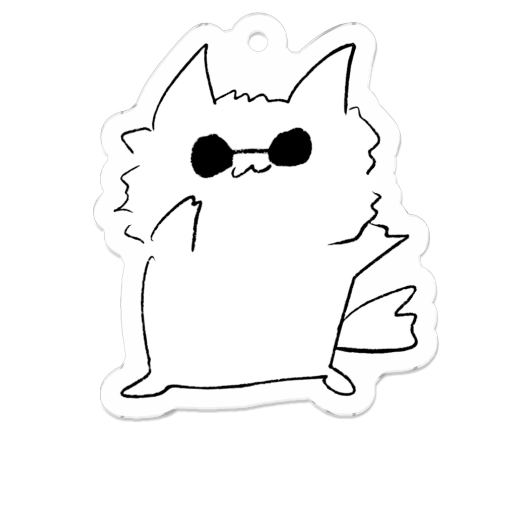 ひいらぎのねこアクリルキーホルダー50×50