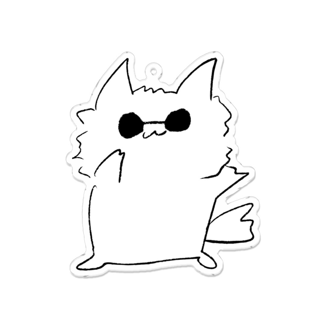 ひいらぎのねこアクリルキーホルダー100×100