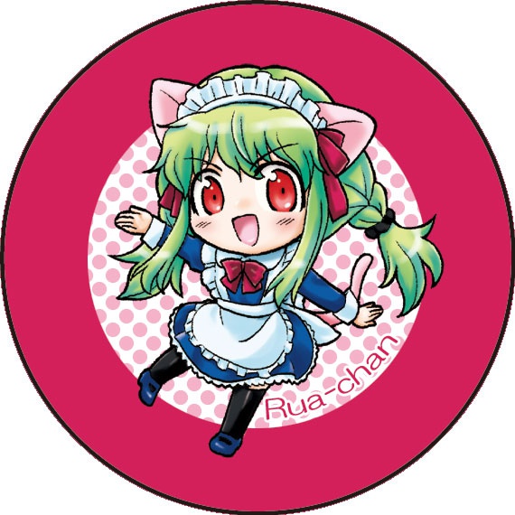 メイド留亜ちゃん缶バッジ32ｍｍ