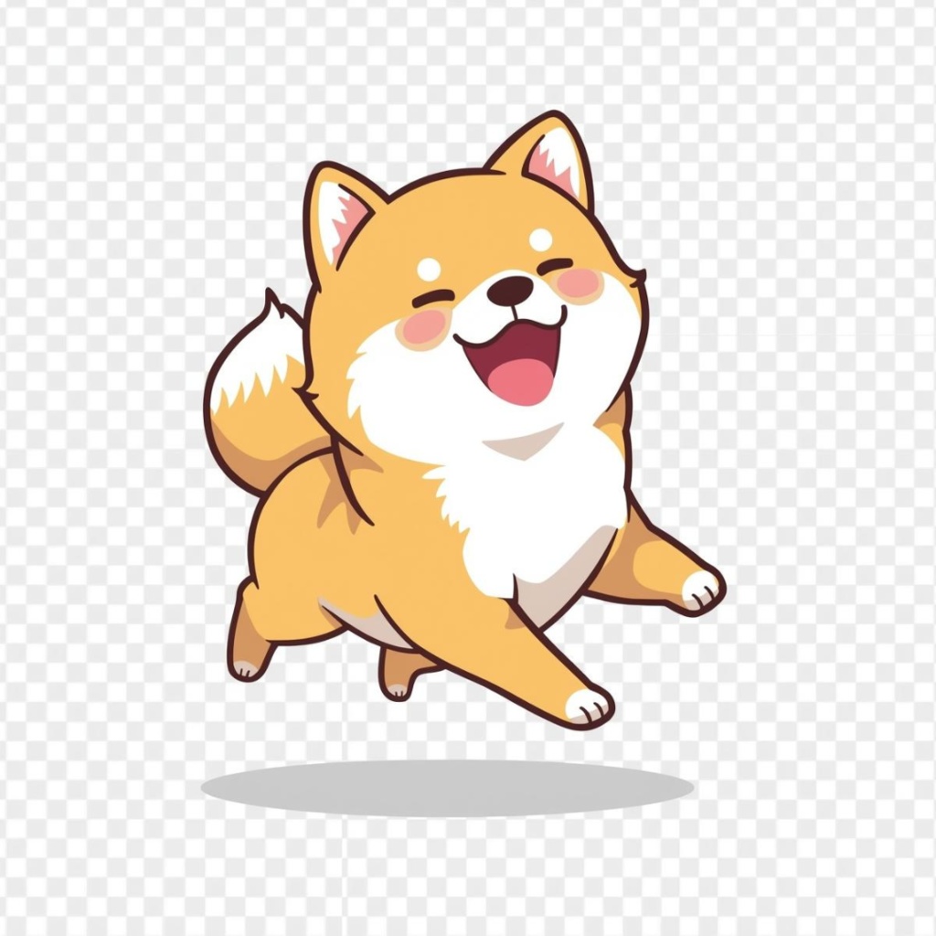 柴犬のかわいいクリップアート素材セット(PNG)