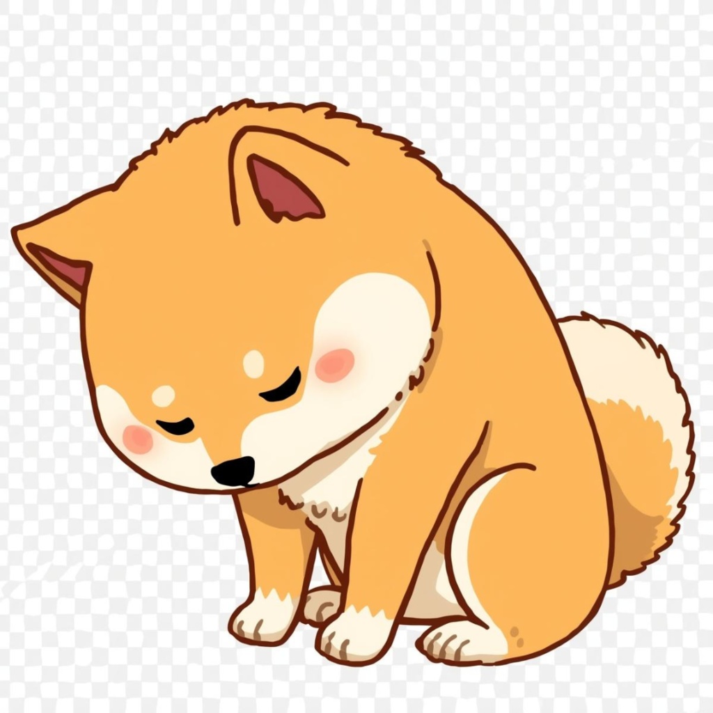 柴犬のかわいいクリップアート素材セット(PNG)