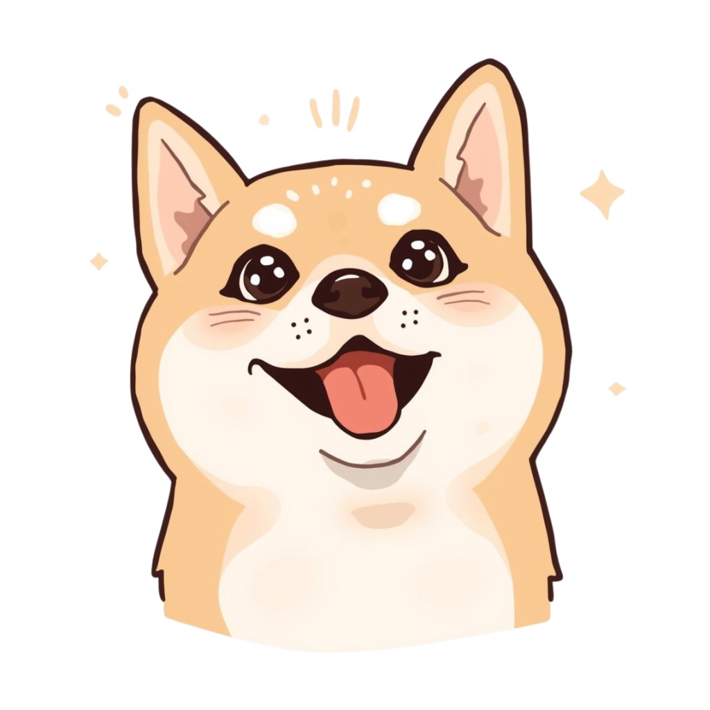 柴犬のかわいいクリップアート素材セット(PNG)