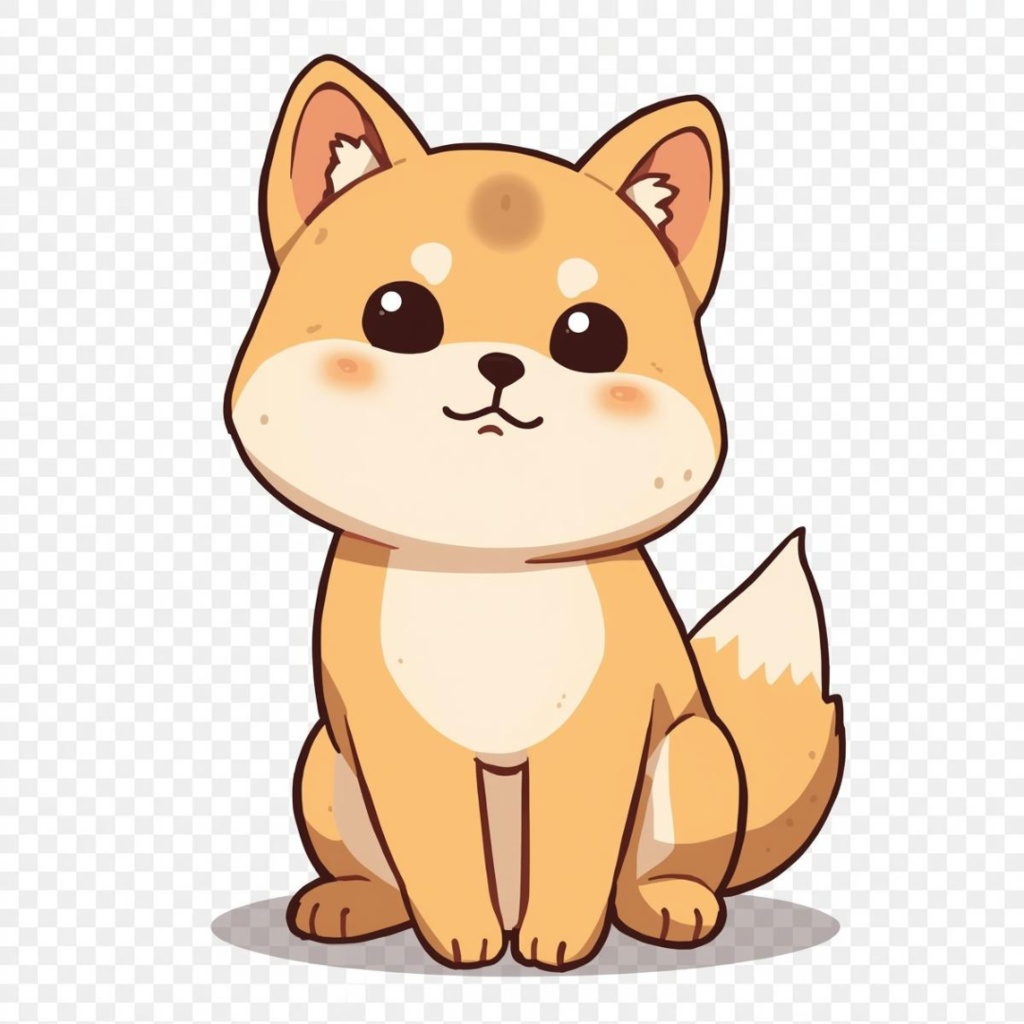 柴犬のかわいいクリップアート素材セット(PNG)