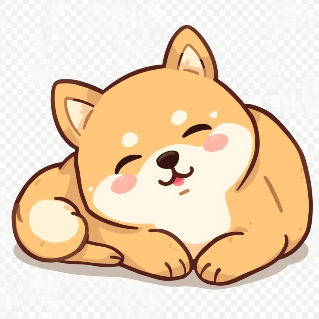 柴犬のかわいいクリップアート素材セット(PNG)