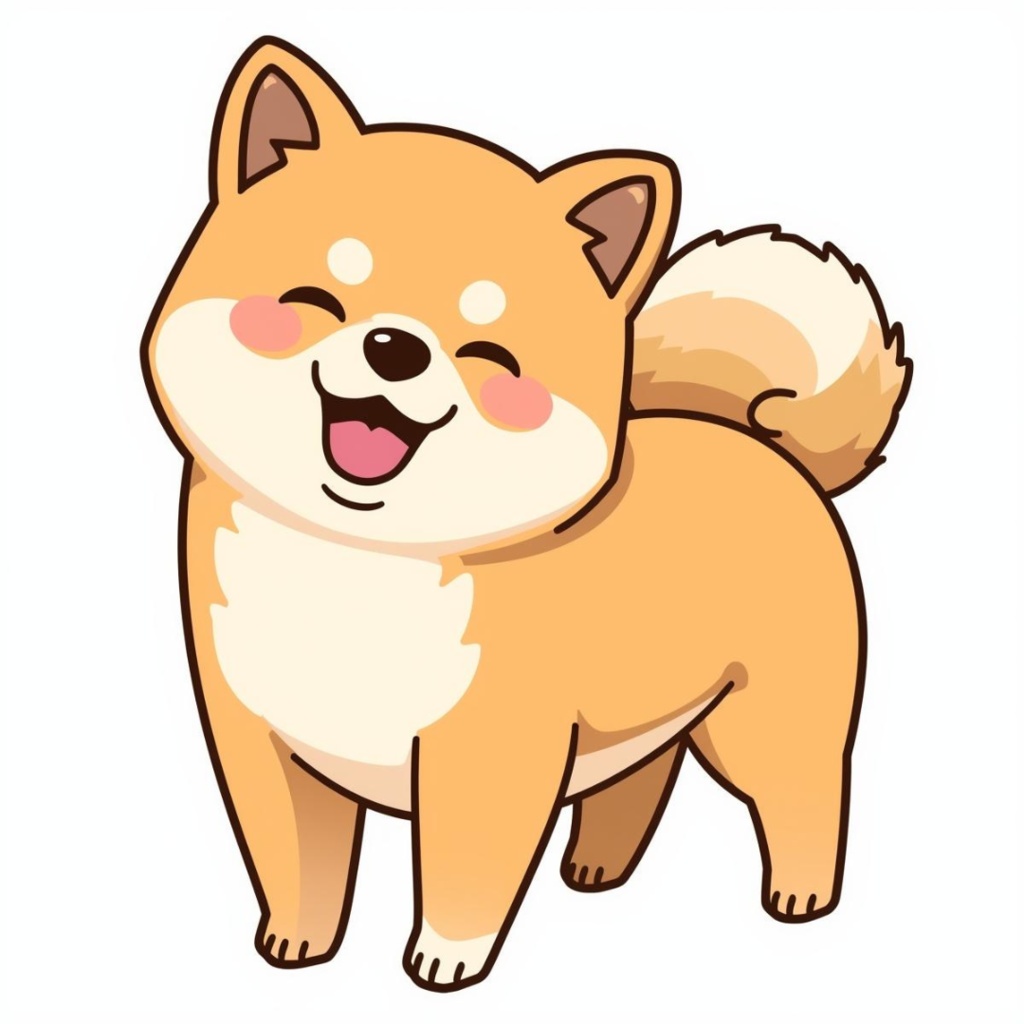 柴犬のかわいいクリップアート素材セット(PNG)