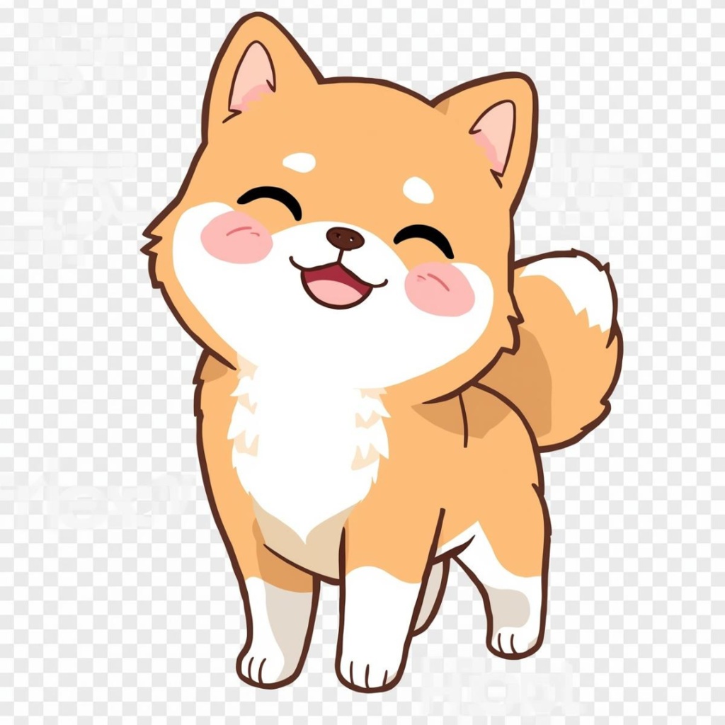 柴犬のかわいいクリップアート素材セット(PNG)