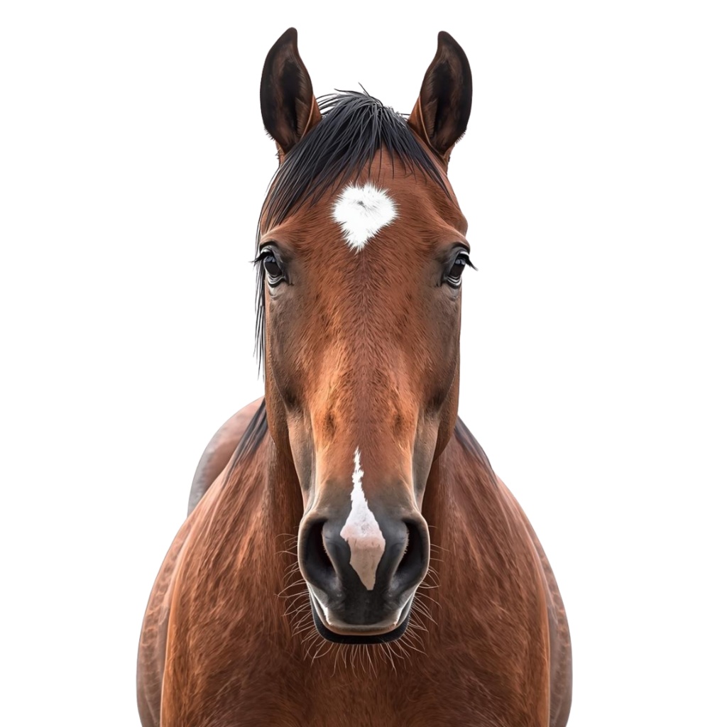 リアルイラスト風 馬のクリップアート素材(PNG)