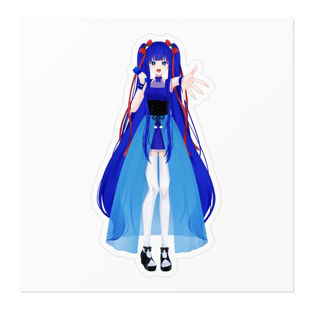 藍海てるステッカー